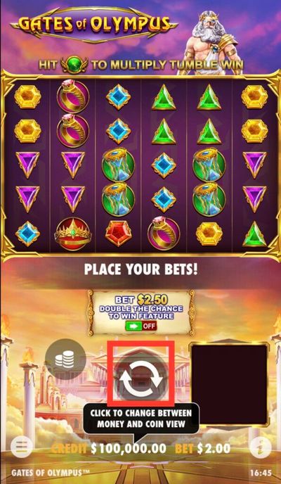 22Bet Gates of Olympus play button