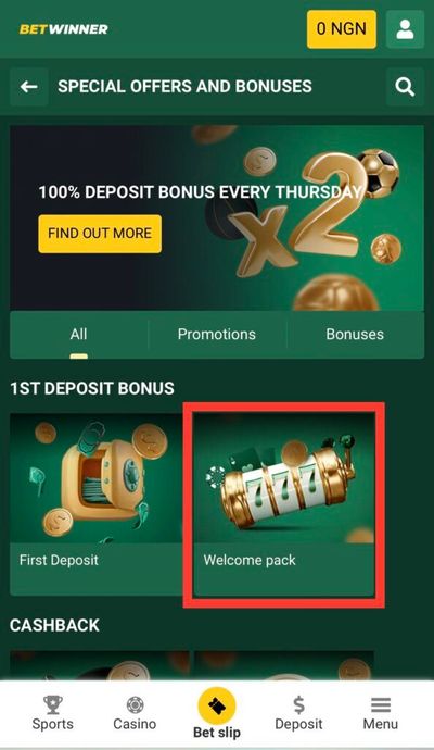BetWinner Casino Welcome Pack