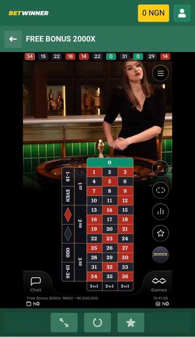 BetWinner Live Casino Roulette