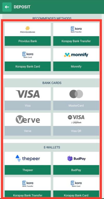 BetWinner payments sistems