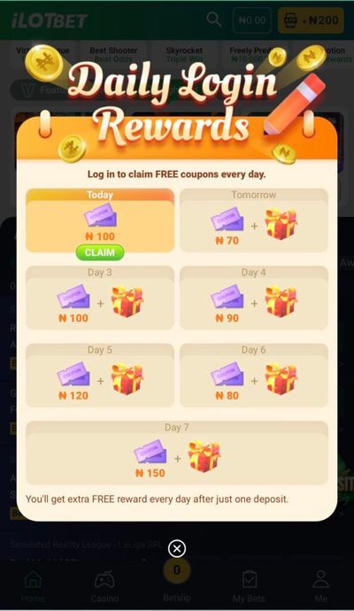 iLot Bet daily gifts